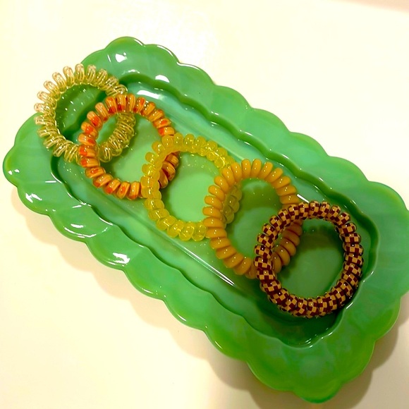 New 5 Set Telecord Brown Hair Ties - Picture 1 of 6